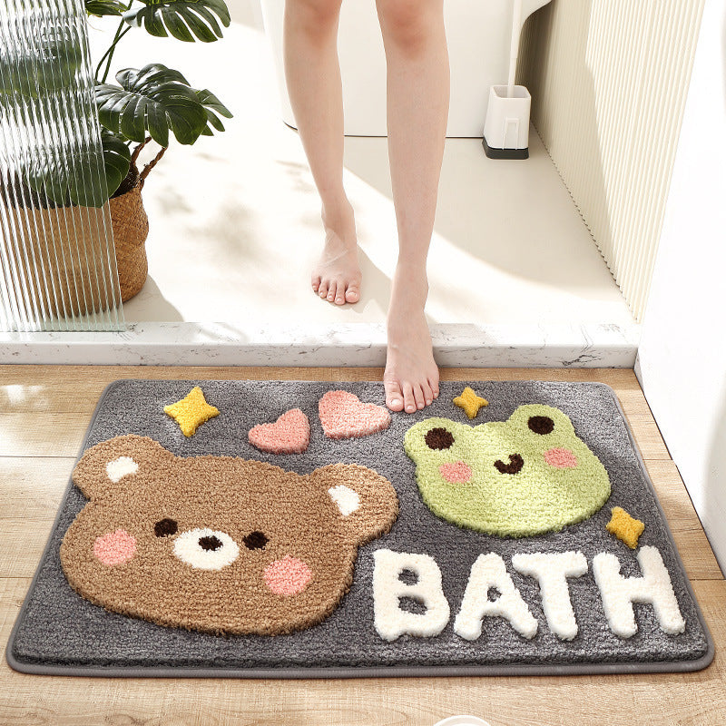 Plush Bunny-Themed Bath Mat Bowlift