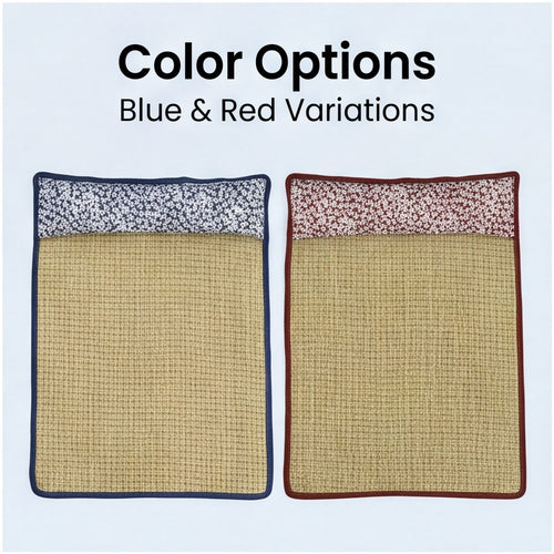 Unisex nan cooling sisal sleeping mat with padded neck pillow for pets Bowlift