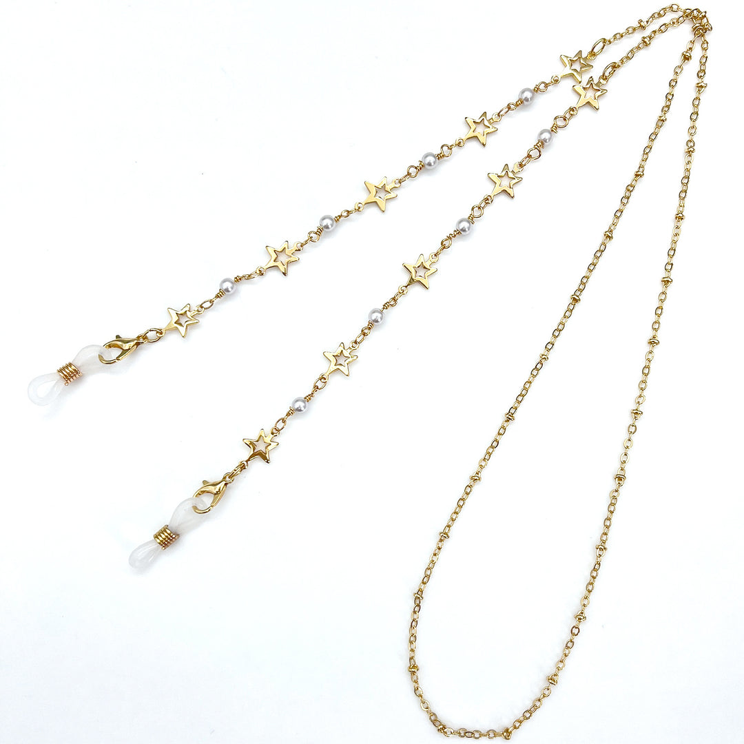 Star-Embellished Eyewear Retainer Chain Bowlift