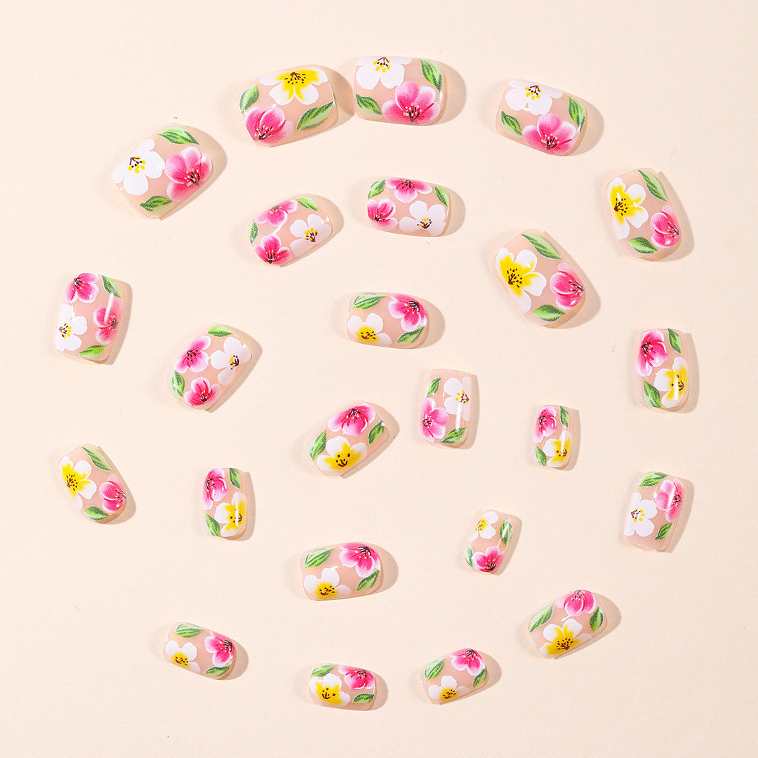 Floral-Themed 3D Nail Art Extensions Bowlift