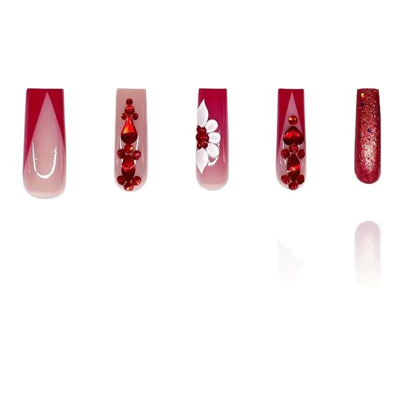 Decorative Rhinestone Press-On Nail Art Bowlift