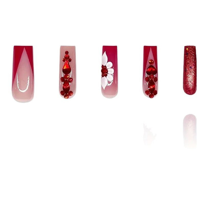 Decorative Rhinestone Press-On Nail Art Bowlift