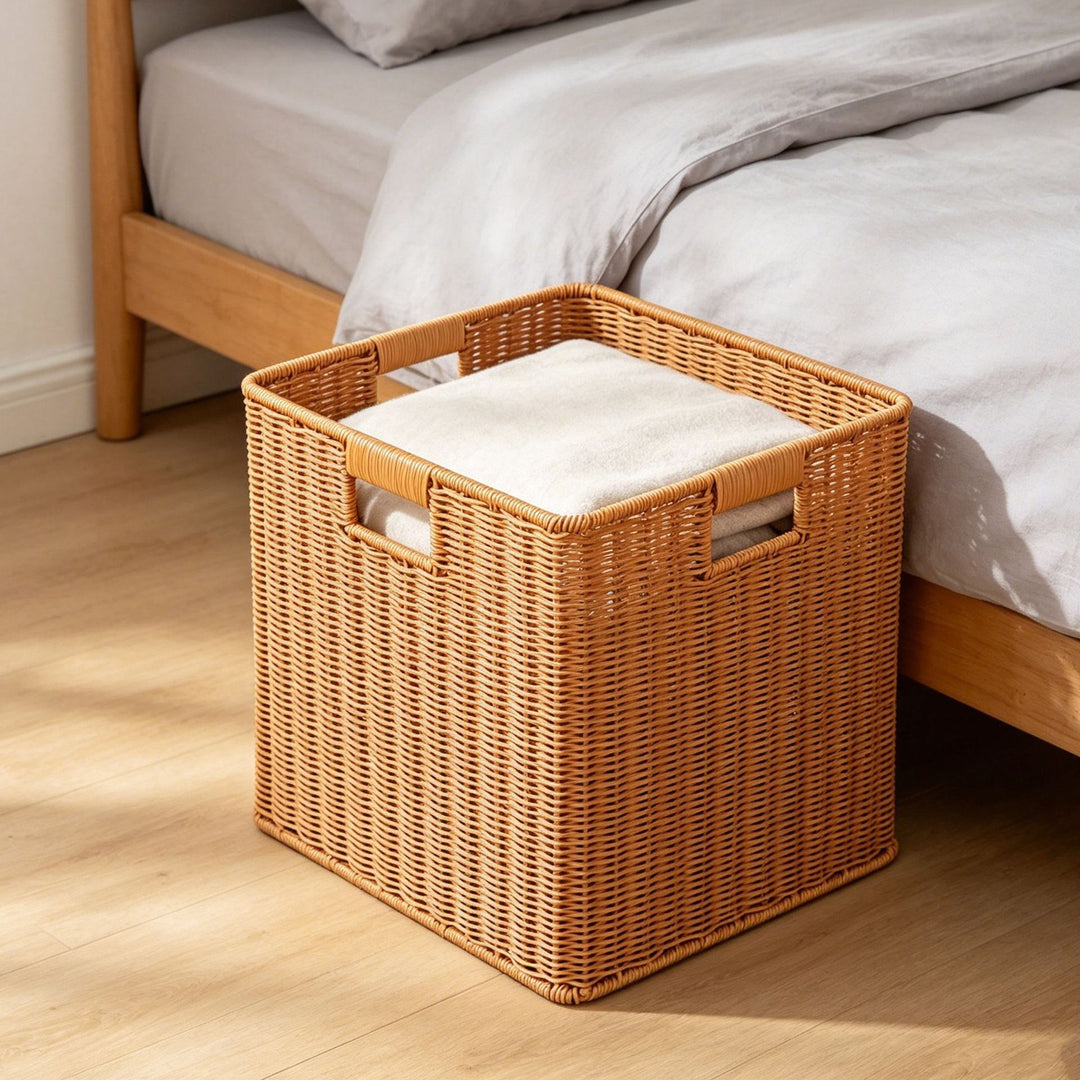 Rectangular Woven Storage Bin Bowlift