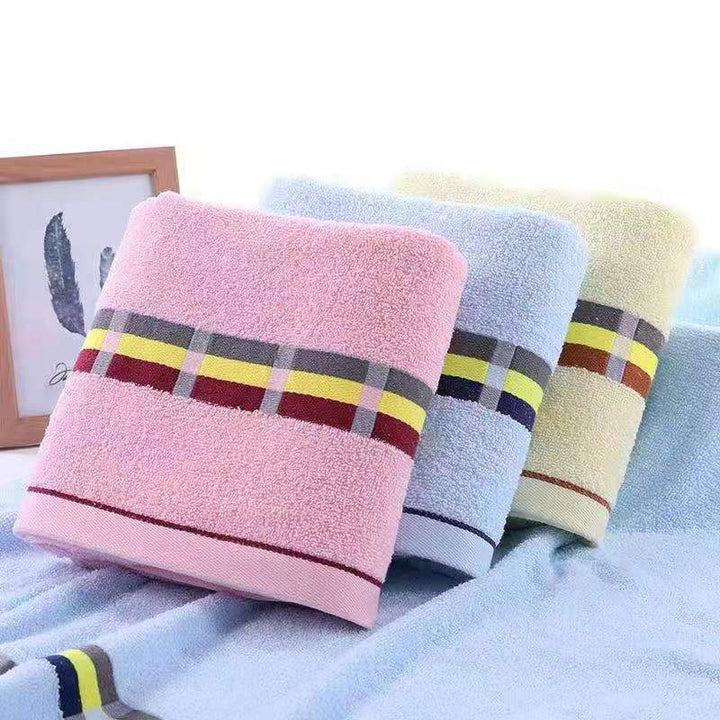 Women’s terry bath towel with elegant striped border Bowlift