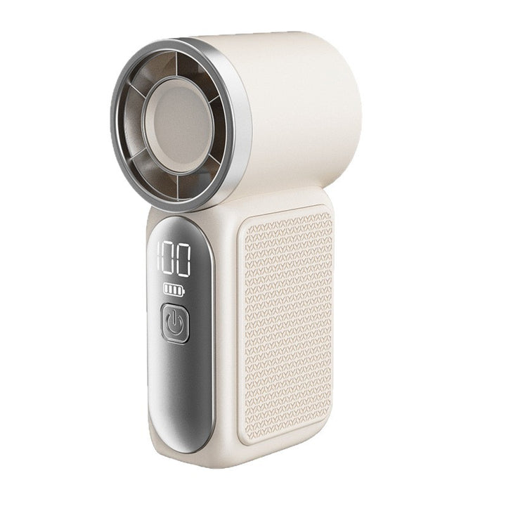 Cooling portable rechargeable handheld bladeless mini fan with digital LED display Bowlift