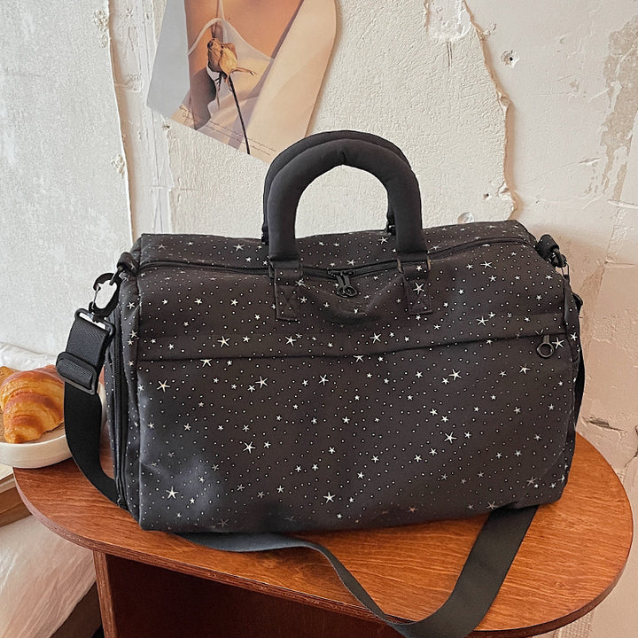 Stylish Star-Patterned Weekend Duffle Bag