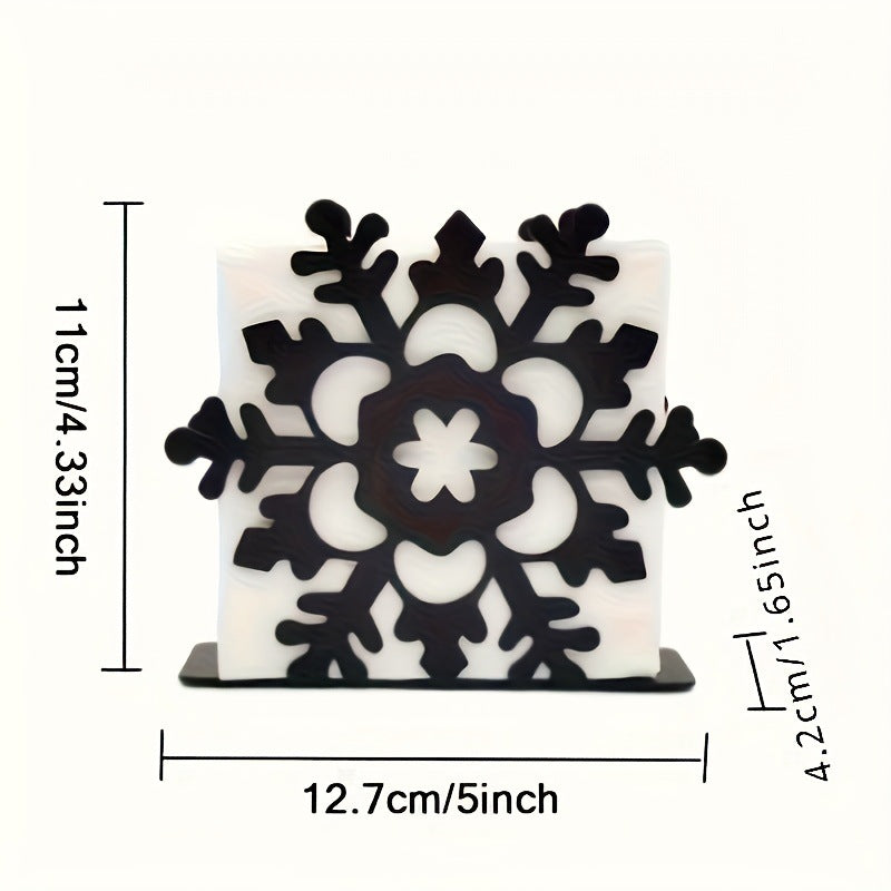 Snowflake-Themed Decorative Bookend
