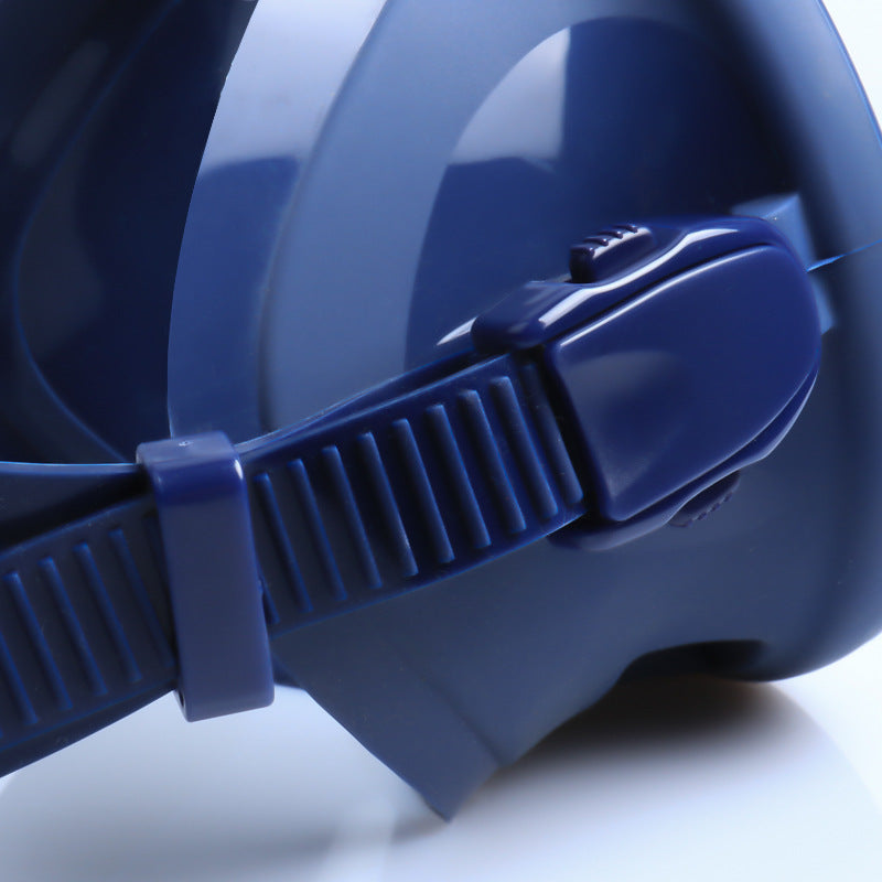 Diving mask with wide field of vision and adjustable headband Bowlift