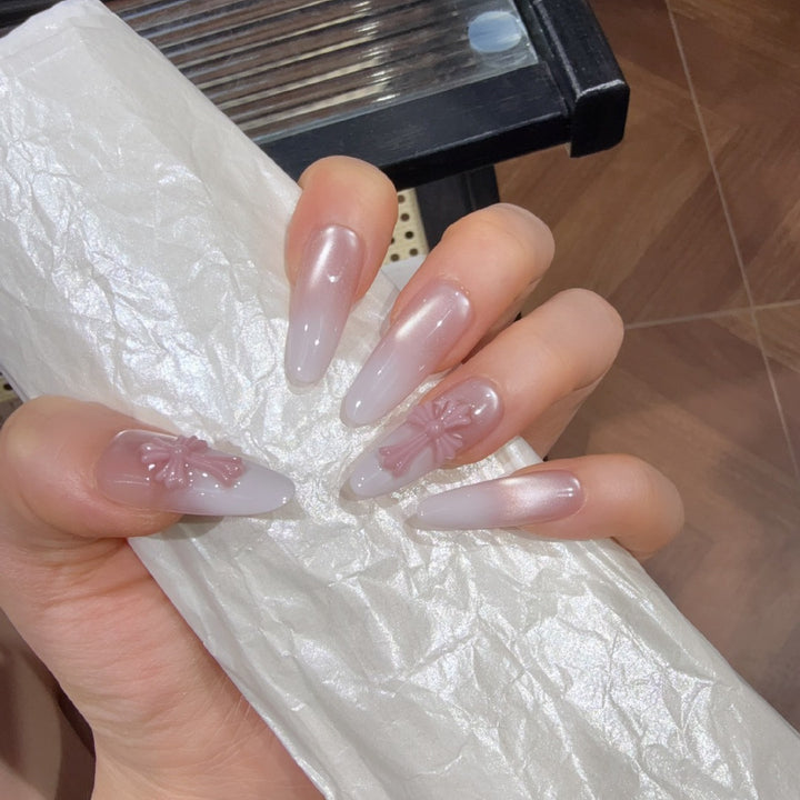 Elegant Acrylic Press-On Nails Bowlift