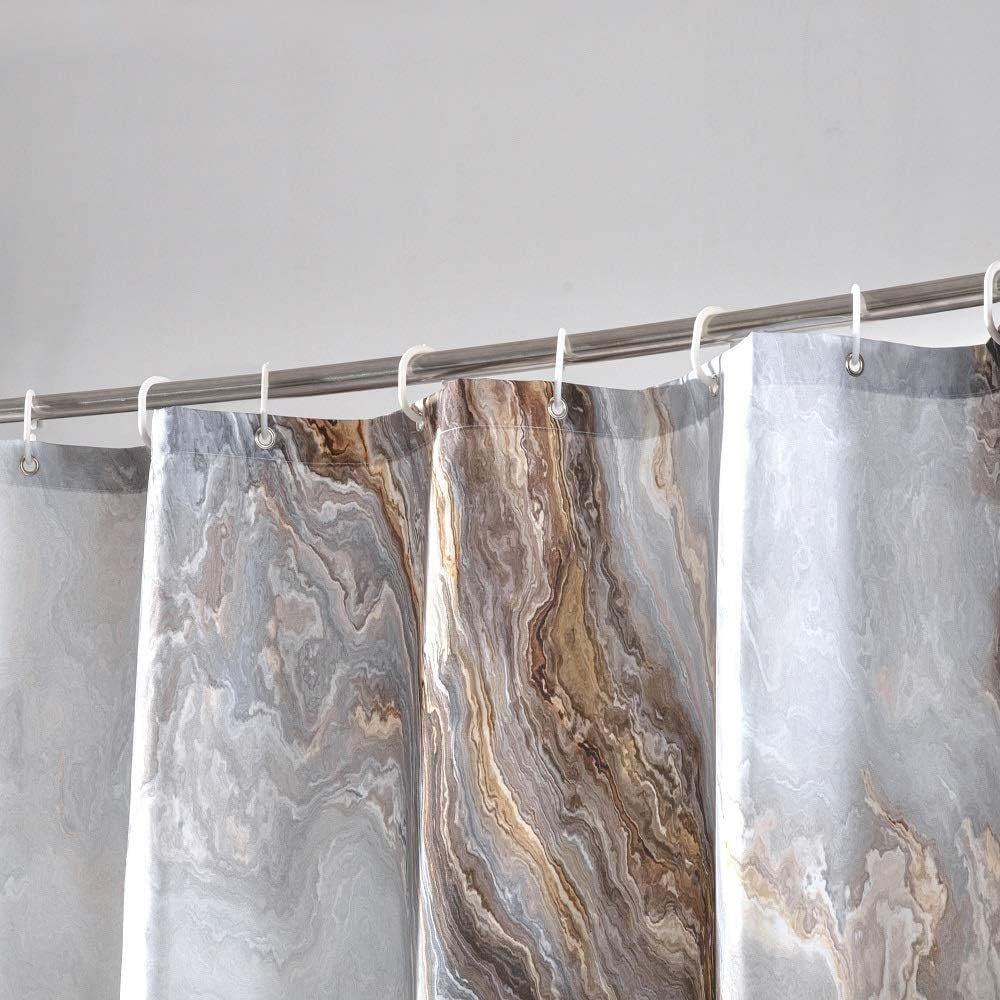 Artistic Marble Print Shower Curtain Bowlift