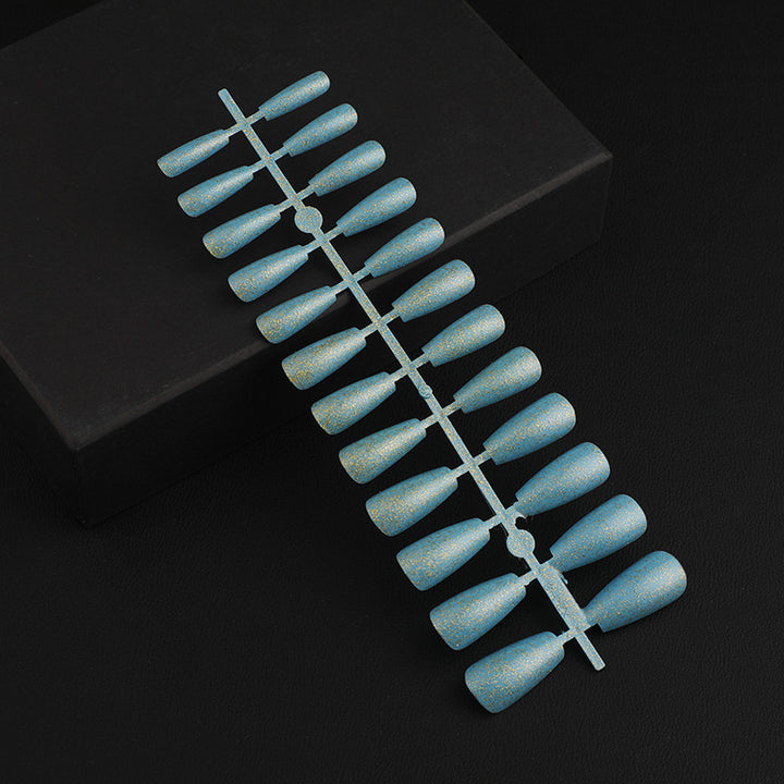 Artificial Nail Set with Elegant Glitter Effect Bowlift
