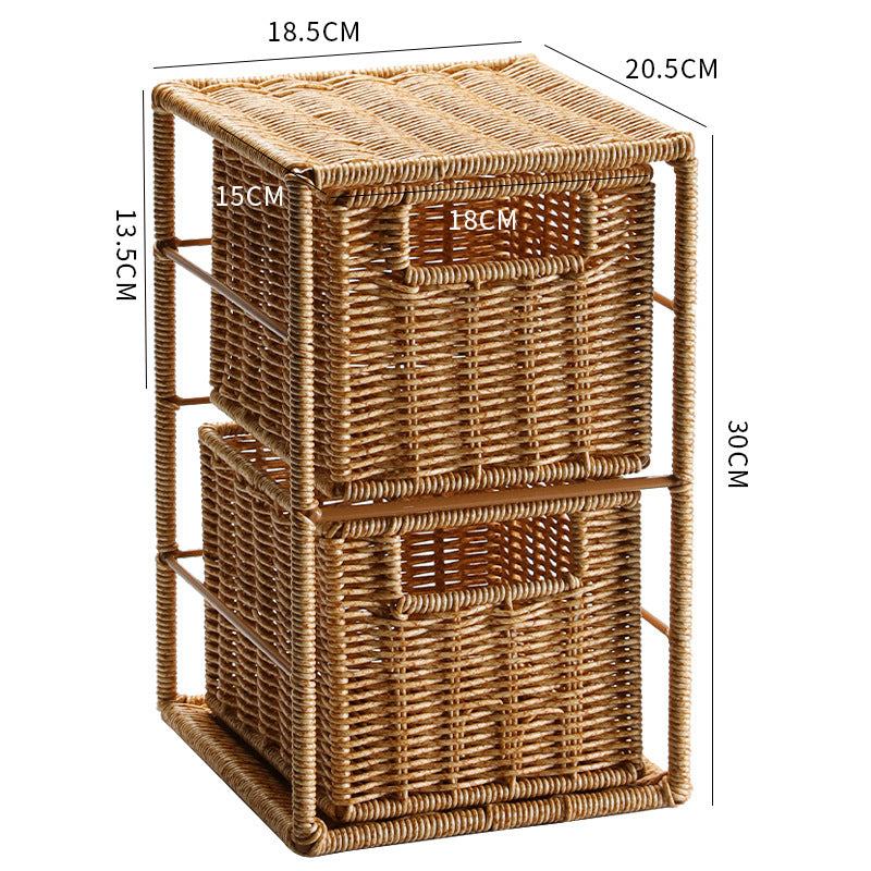 Multi-Tiered Woven Storage Organizer Bowlift