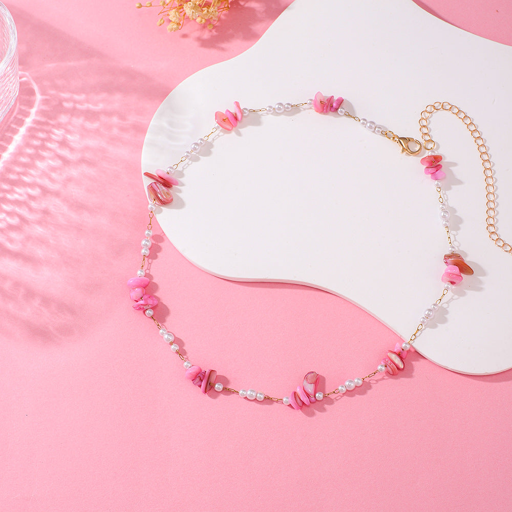 Elegant Floral Beaded Necklace Bowlift