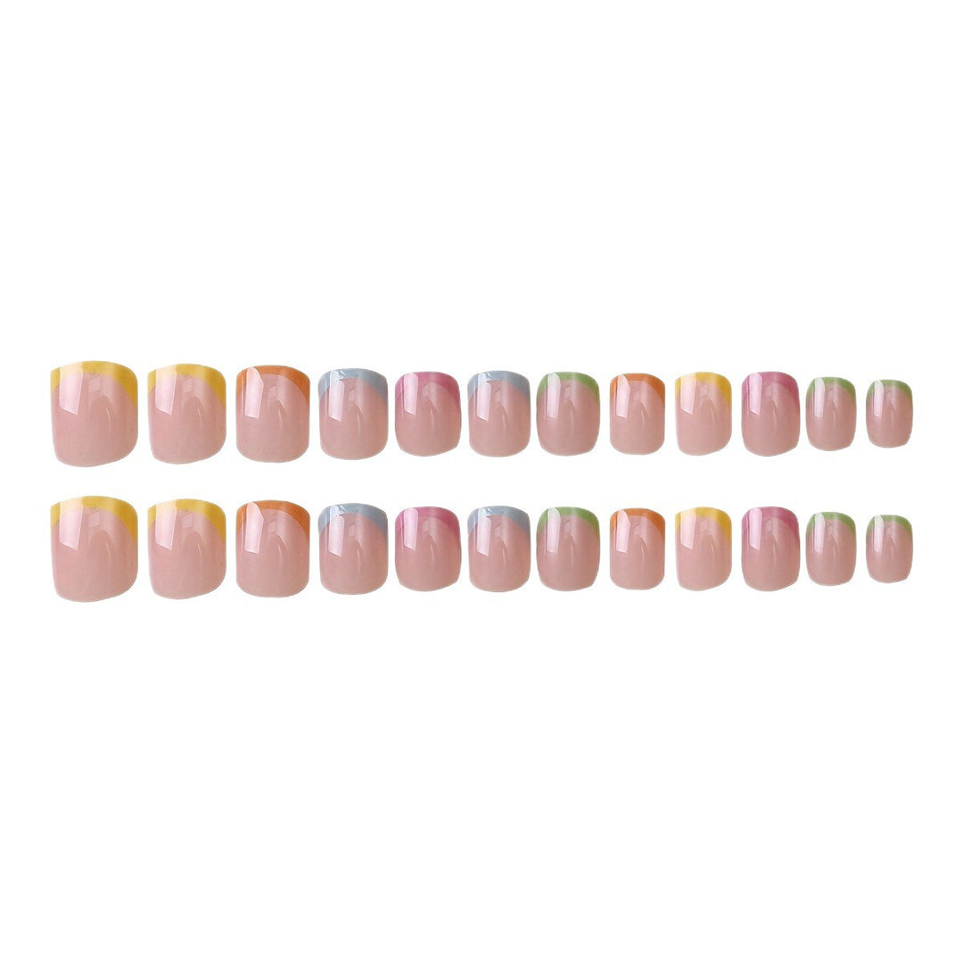 Artistic French Tip Nail Wrap Set Bowlift