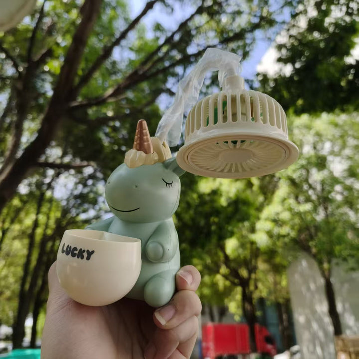 Unisex Portable Mini Fan with Unique Unicorn Design Bowlift