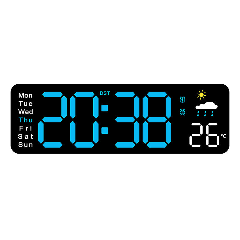 Digital radio alarm clock with temperature and day of the week display Bowlift