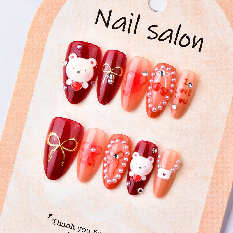 Artistic Nail Set with Loving Designs Bowlift