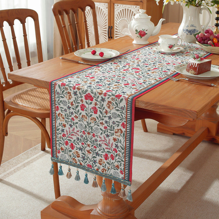 Handcrafted Floral Pattern Table Runner