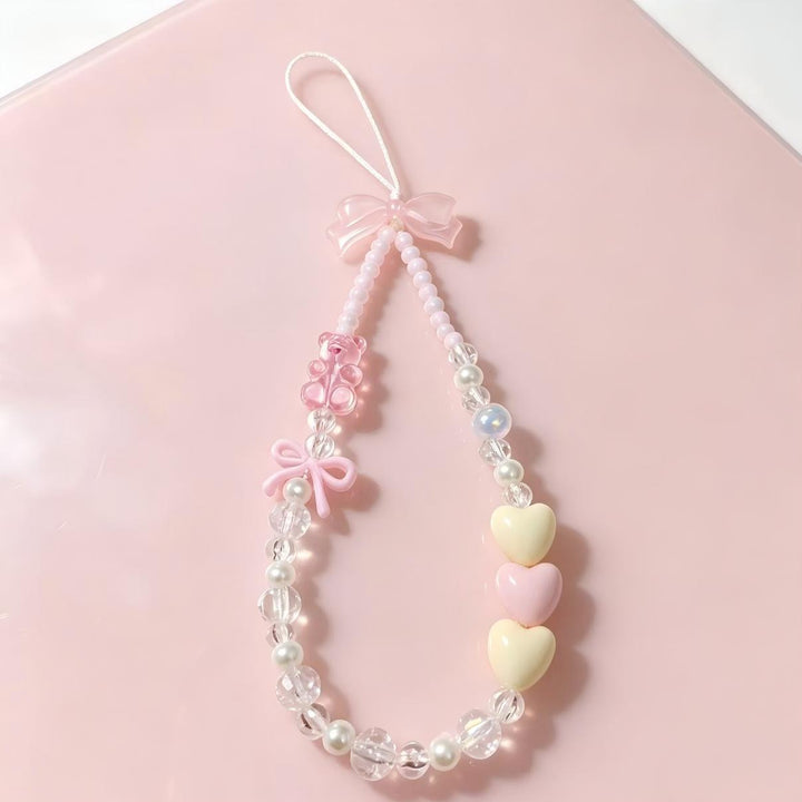Beaded Charm Phone Strap Bowlift