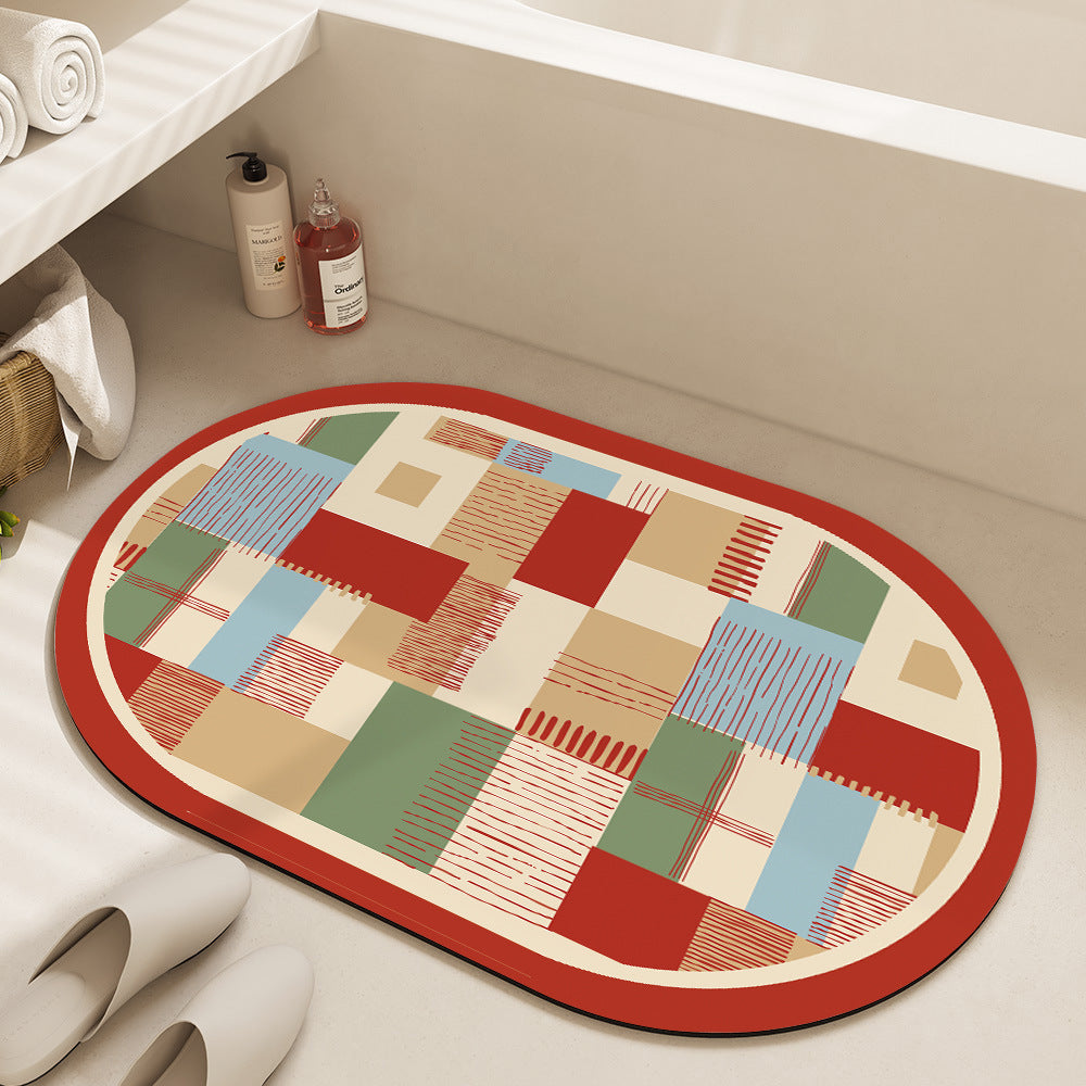 Geometric Pattern Bath Mat Bowlift