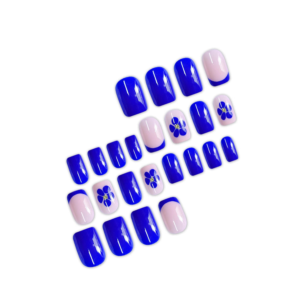 Floral Accent Press-On Nail Art Bowlift