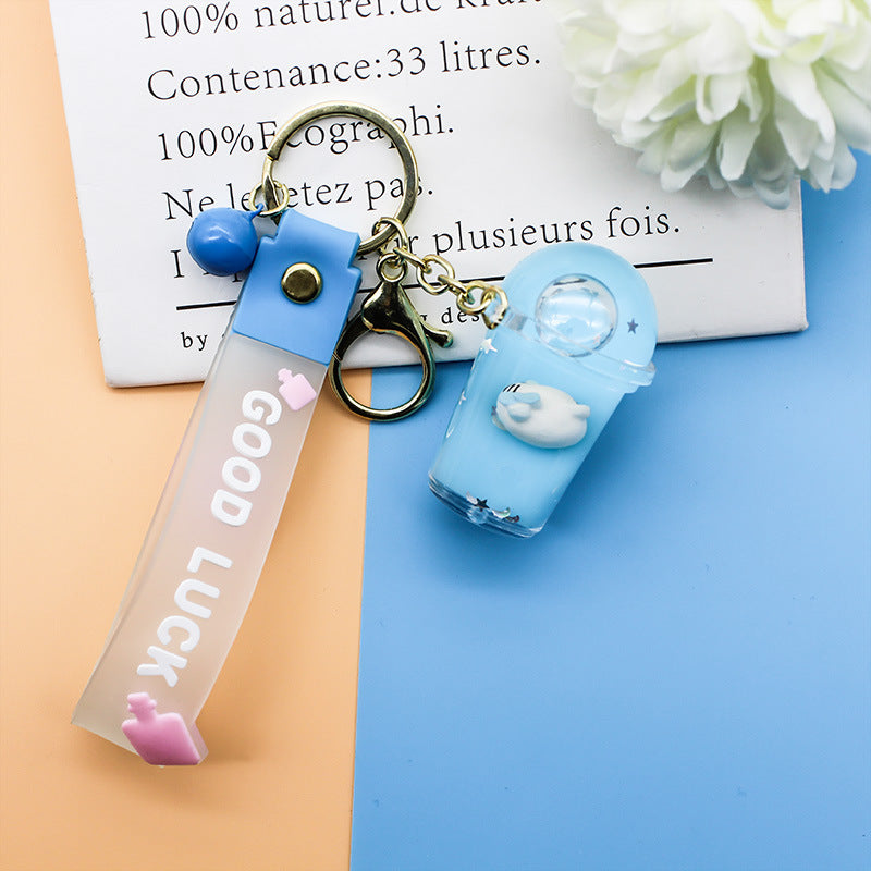 Unisex keychain with decorative cocktail design Bowlift