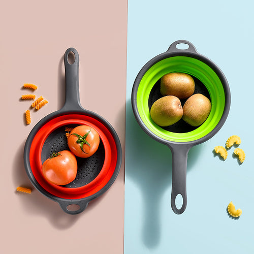 Collapsible Silicone Strainer with Ergonomic Handle Bowlift