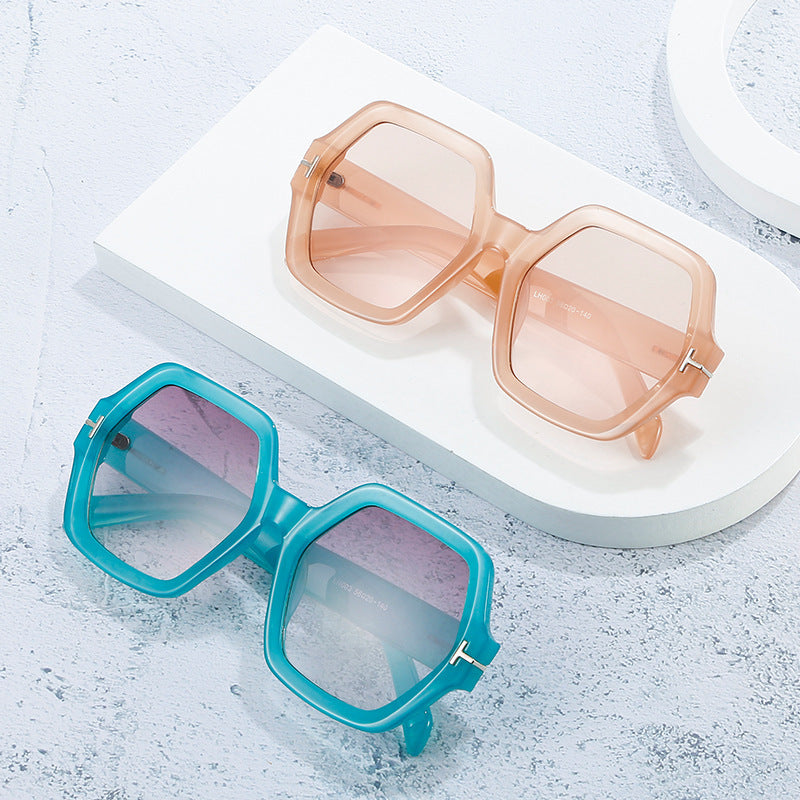 Stylish Oversized Hexagonal Sunglasses Bowlift