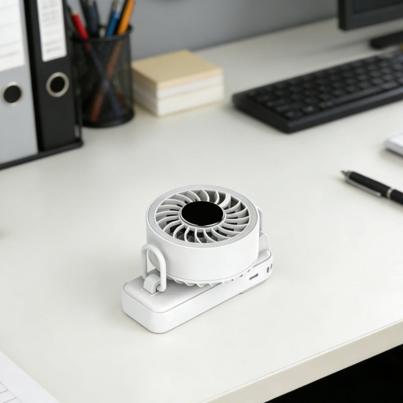 Ladies portable mini air circulator with temperature display Bowlift