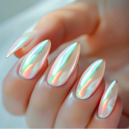 Shimmery Stiletto Press-On Nail Art Bowlift