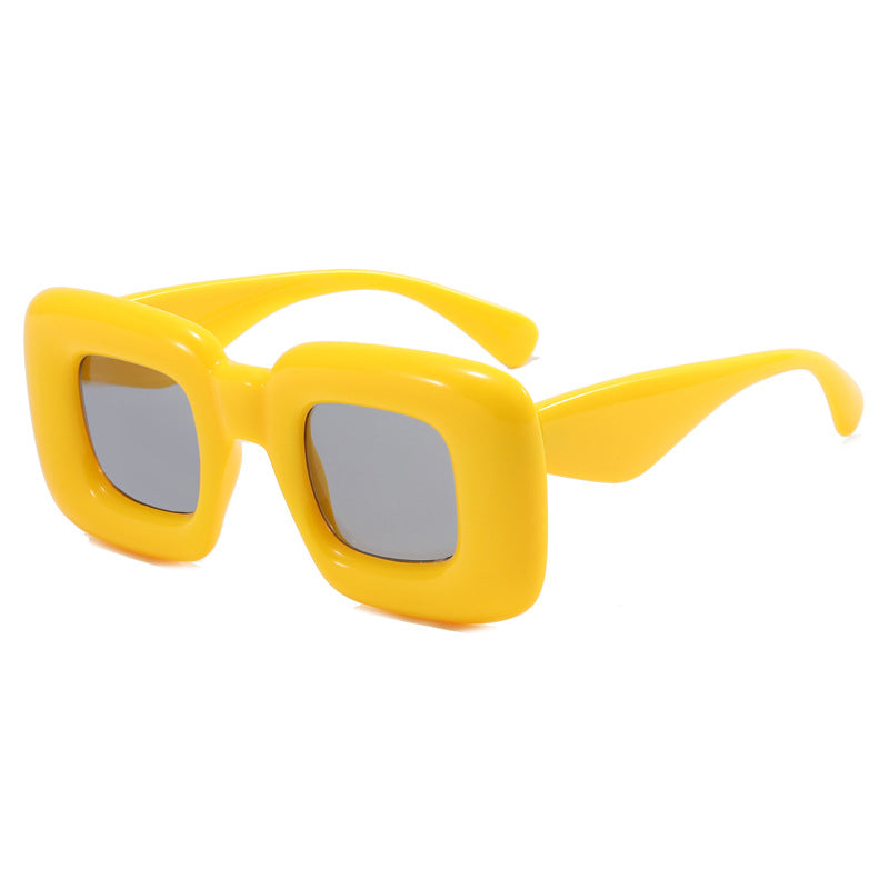 Women rectangular sunglasses with wide frame and protective UV filter Bowlift