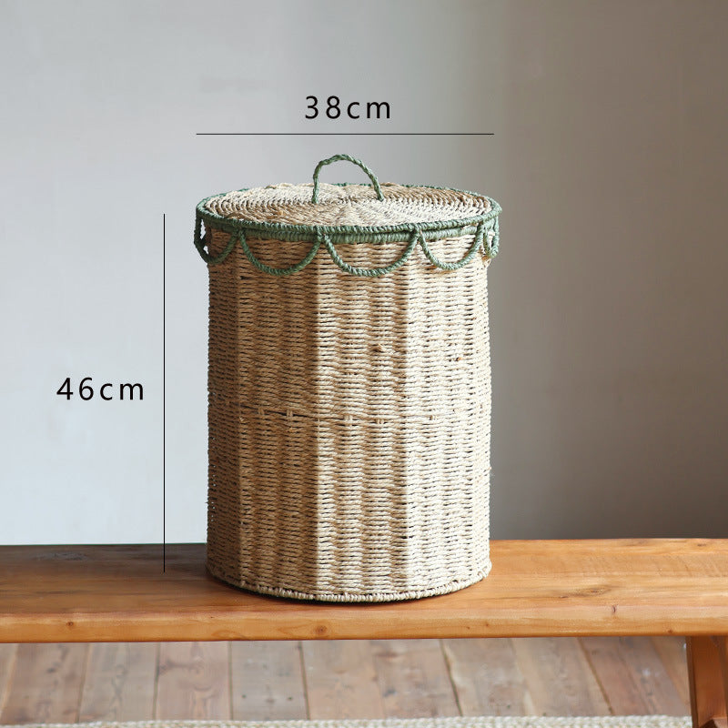 Handmade storage basket with lid Bowlift