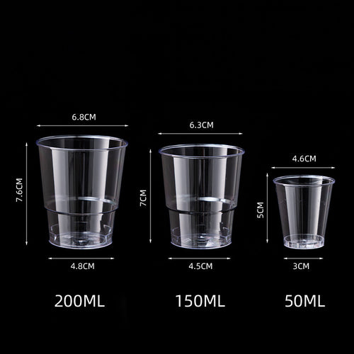Unisex Disposable Transparent Drinking Cups Bowlift