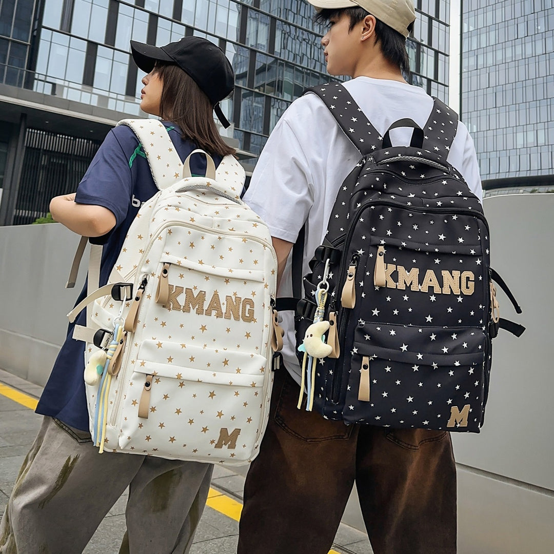 Trendy Star-Patterned Backpack Bowlift