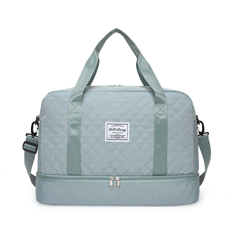 Quilted Multi-Compartment Travel Tote