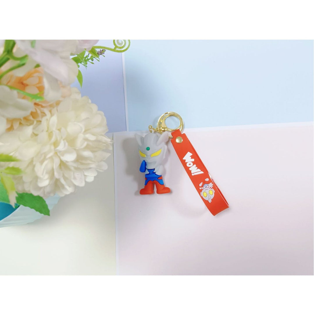 Unisex keychain made of flexible silicone with unique character design Bowlift