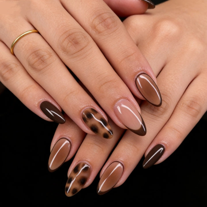 Artistic Heart-Embellished Press-On Nails Bowlift