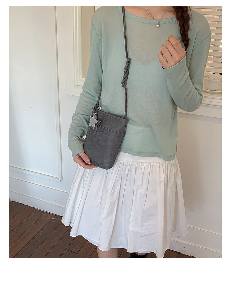 Fashionable shoulder bag with braided shoulder strap Bowlift