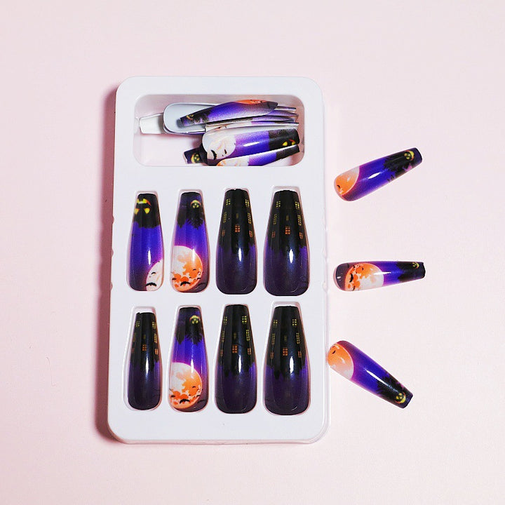 Artistic Press-On Nail Design with Dripping Effect Bowlift
