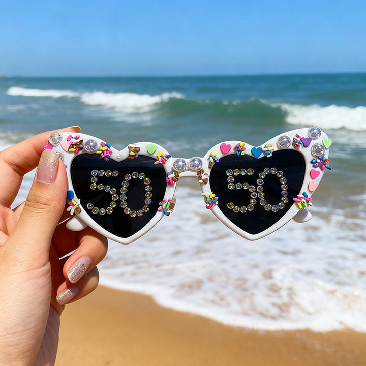 Fun Heart-Shaped Celebration Sunglasses Bowlift