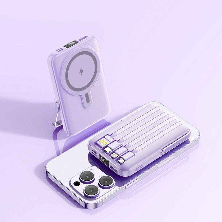 Portable power bank with multifunctional charging cables Bowlift