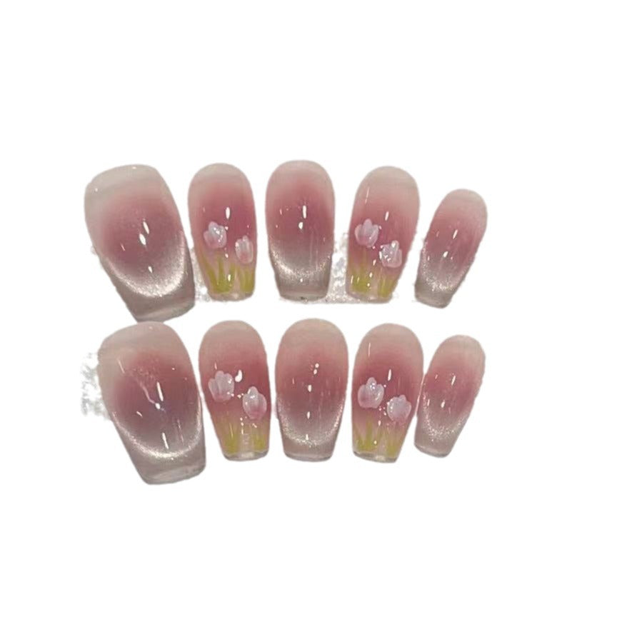 Floral Ombre Press-On Nails Bowlift