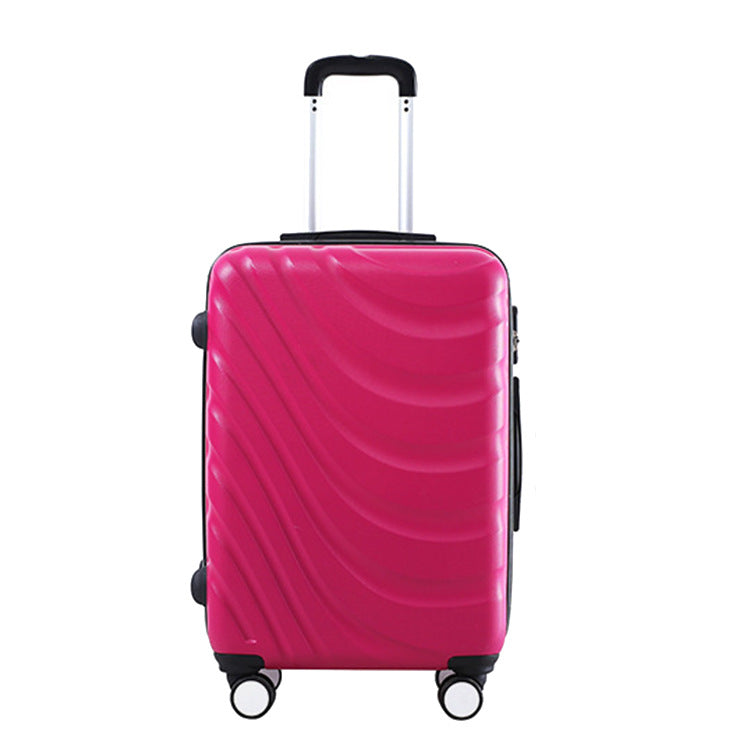 Unisex Stylish Wave-Pattern Hard Shell Carry-on Suitcase Bowlift