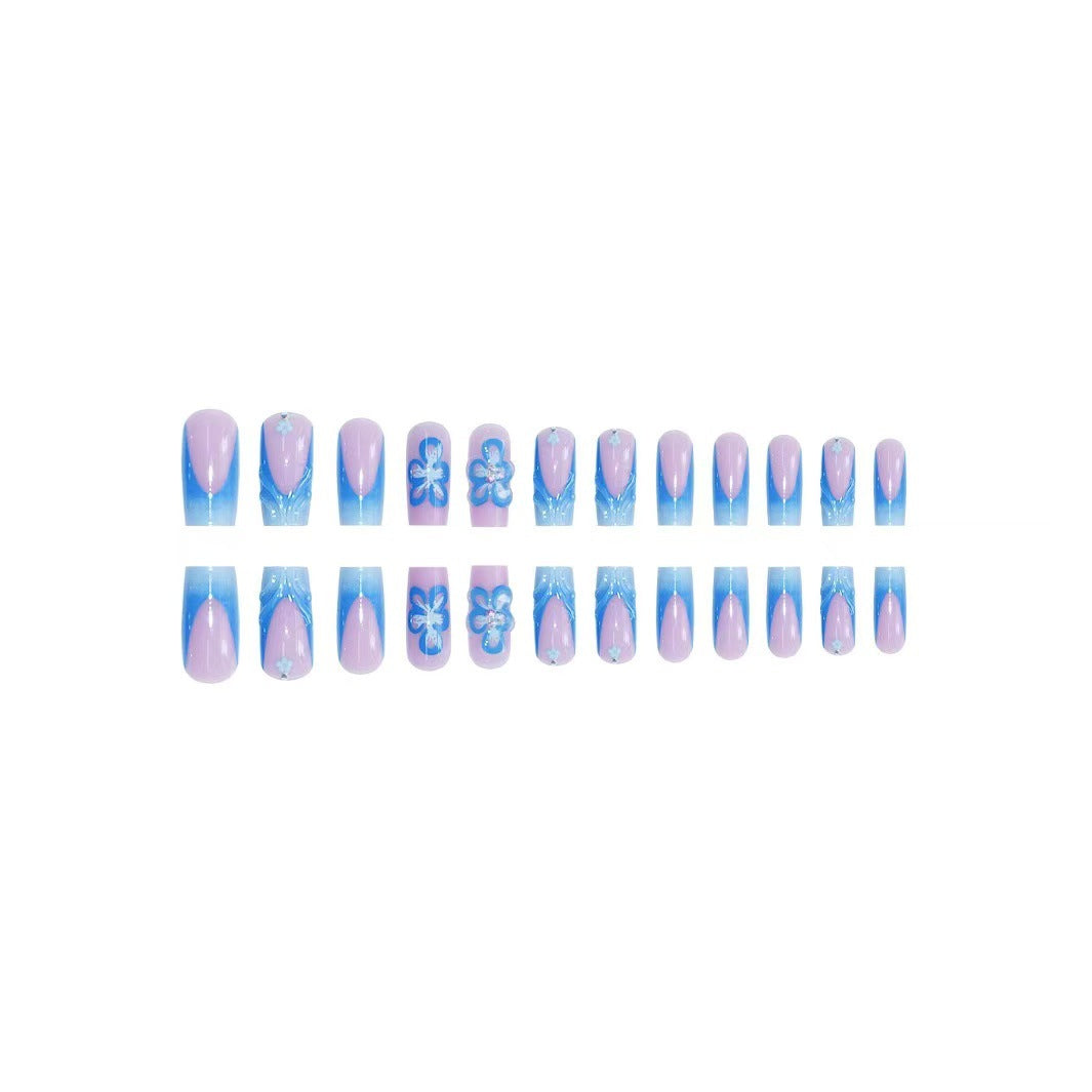 Floral Design Acrylic Nail and Toe Art Set Bowlift