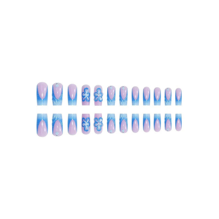 Floral Design Acrylic Nail and Toe Art Set Bowlift