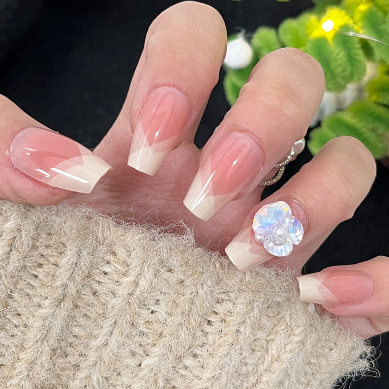 Decorative Floral Press-On Nail Art Bowlift