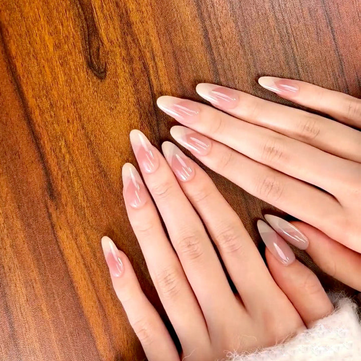 Premium Long Almond-Shaped Press-On Nails Bowlift