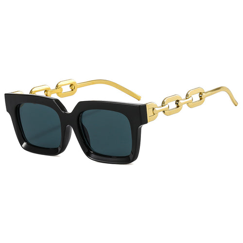 Women’s fashionable square sunglasses with luxurious chain details Bowlift