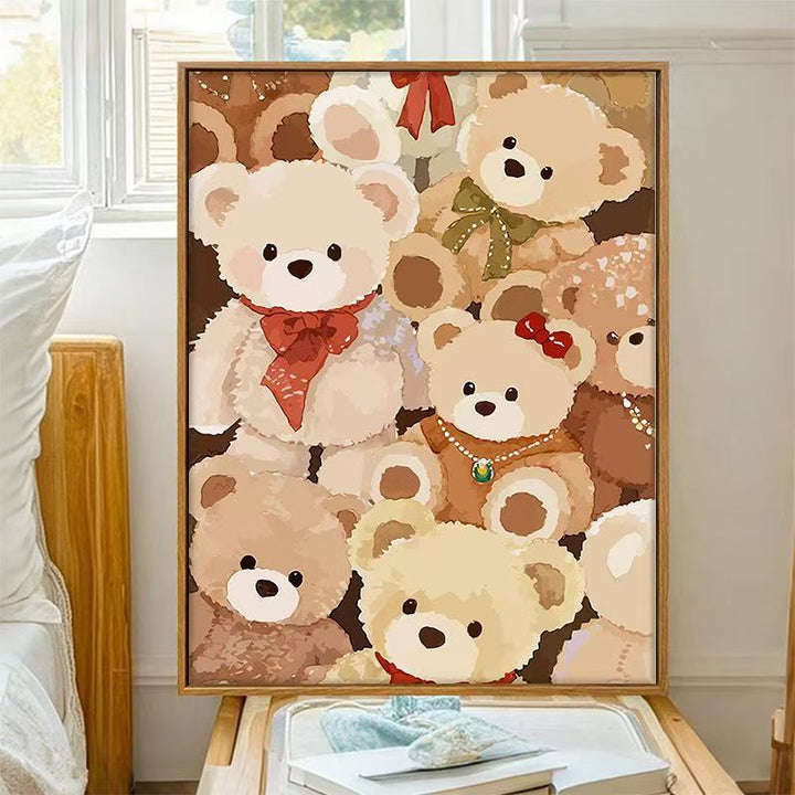 Cute Bear-Themed Decorative Wall Art Bowlift