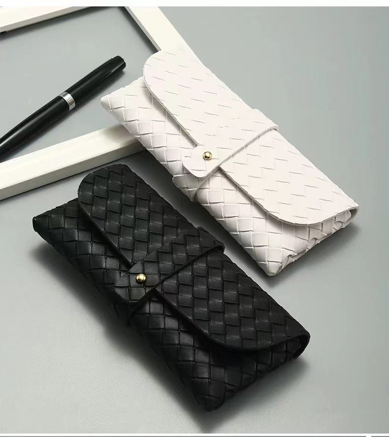 Woven Leather Clutch Bowlift